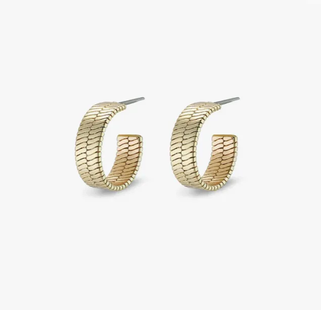 Yggdrasil Pi Hoops - Wide - Gold Plated