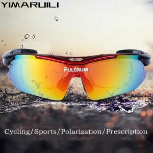 Yimaruili Men's Semi Rim Rectangle Acetate One Lens  5 Polarized Sport Sunglasses F0089