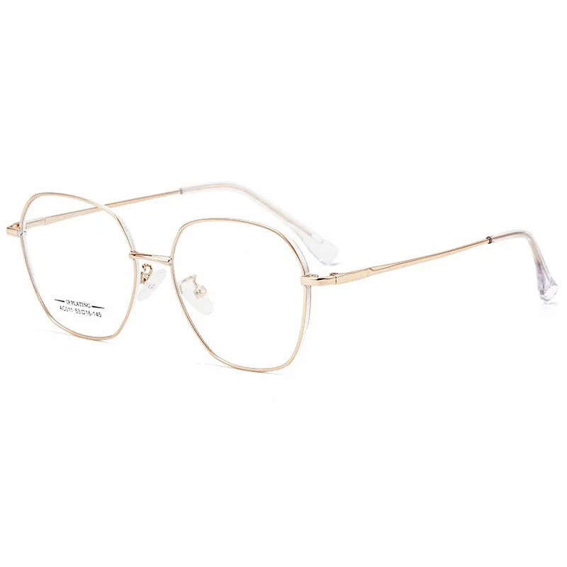 Yimaruili Unisex Full Rim Polygon Square Alloy Frame Eyeglasses AC011