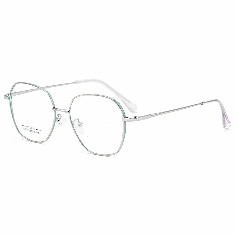 Yimaruili Unisex Full Rim Polygon Square Alloy Frame Eyeglasses AC011