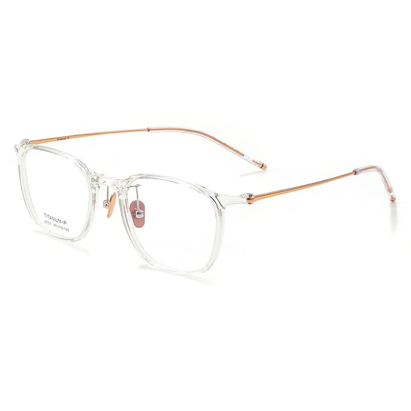 Yimaruili Unisex Full Rim Square Tr 90 Titanium Eyeglasses L9107