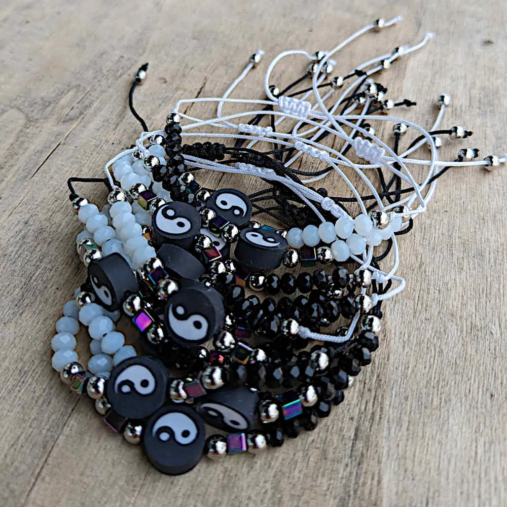 Yin Yang Adjustable String Bracelets