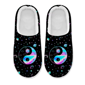 Yinyang Galaxy Men's Plush Slippers