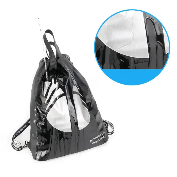 YIPINU YPU-D8 Drawstring Backpack Waterproof Sports Gym Training Small Bag Simple School Bag(Black)