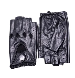 YISEVEN Women's Fingerless Leather Gloves