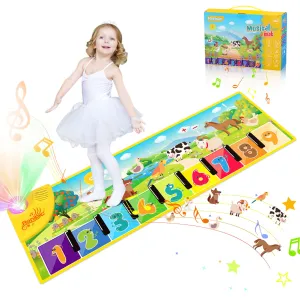 YIWA Kids Musical Mat 27 Songs Musical Toys Piano Mat