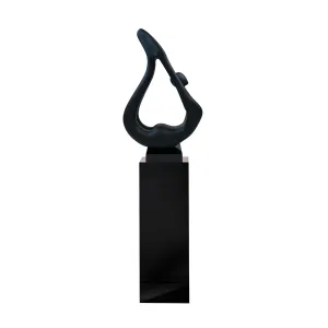 Yoga Black Sculpture - Black Base