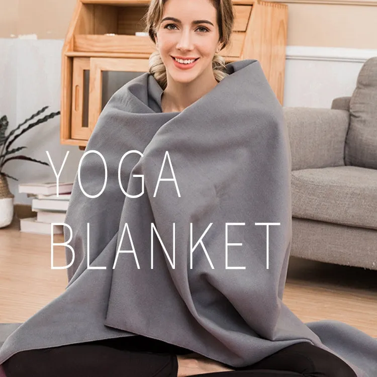 Yoga Blanket Meditation Auxiliary Blanket Yoga Supplies(Deep Gray/Light Gray)