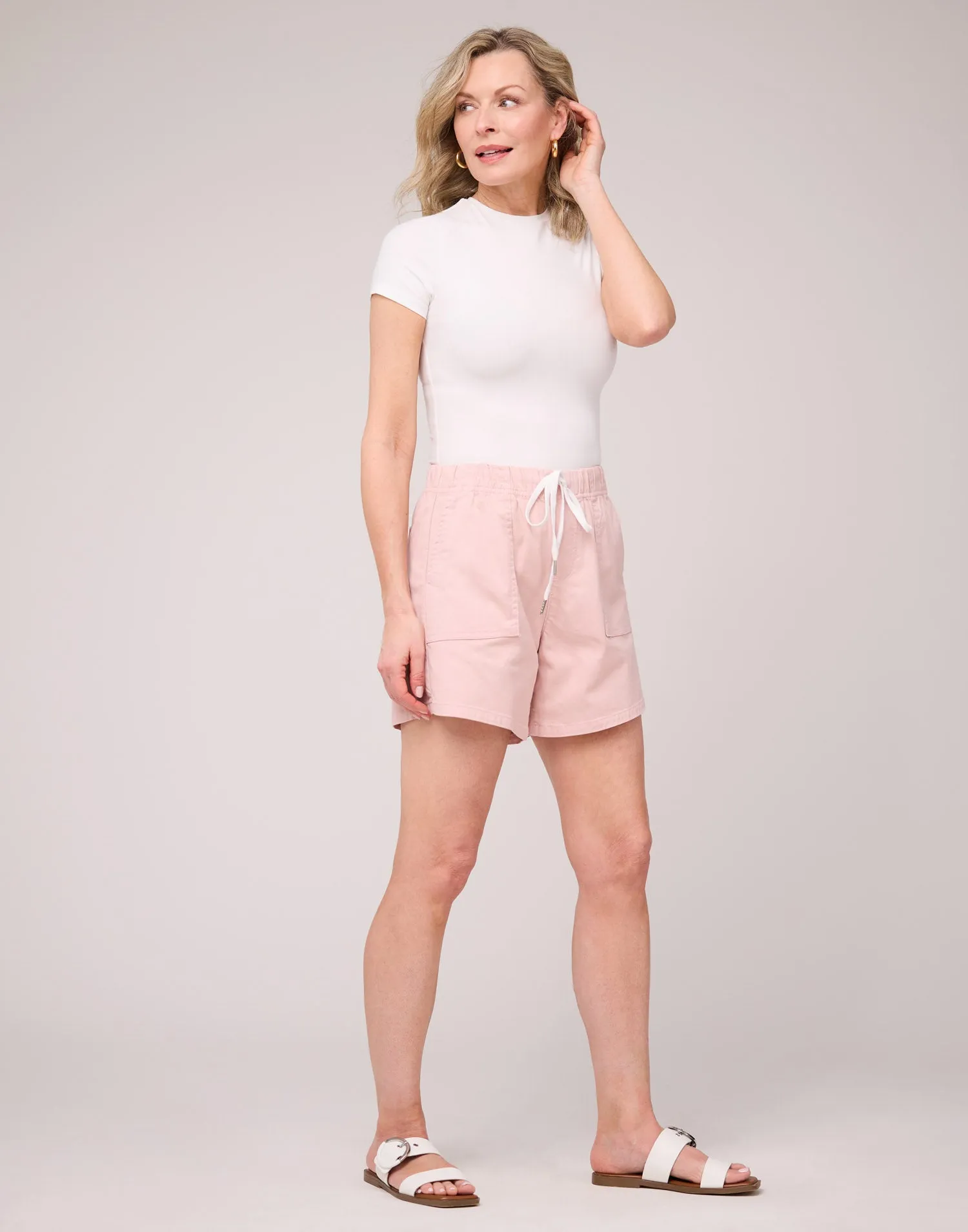 Yoga Jean Shorts Vanilla Rose