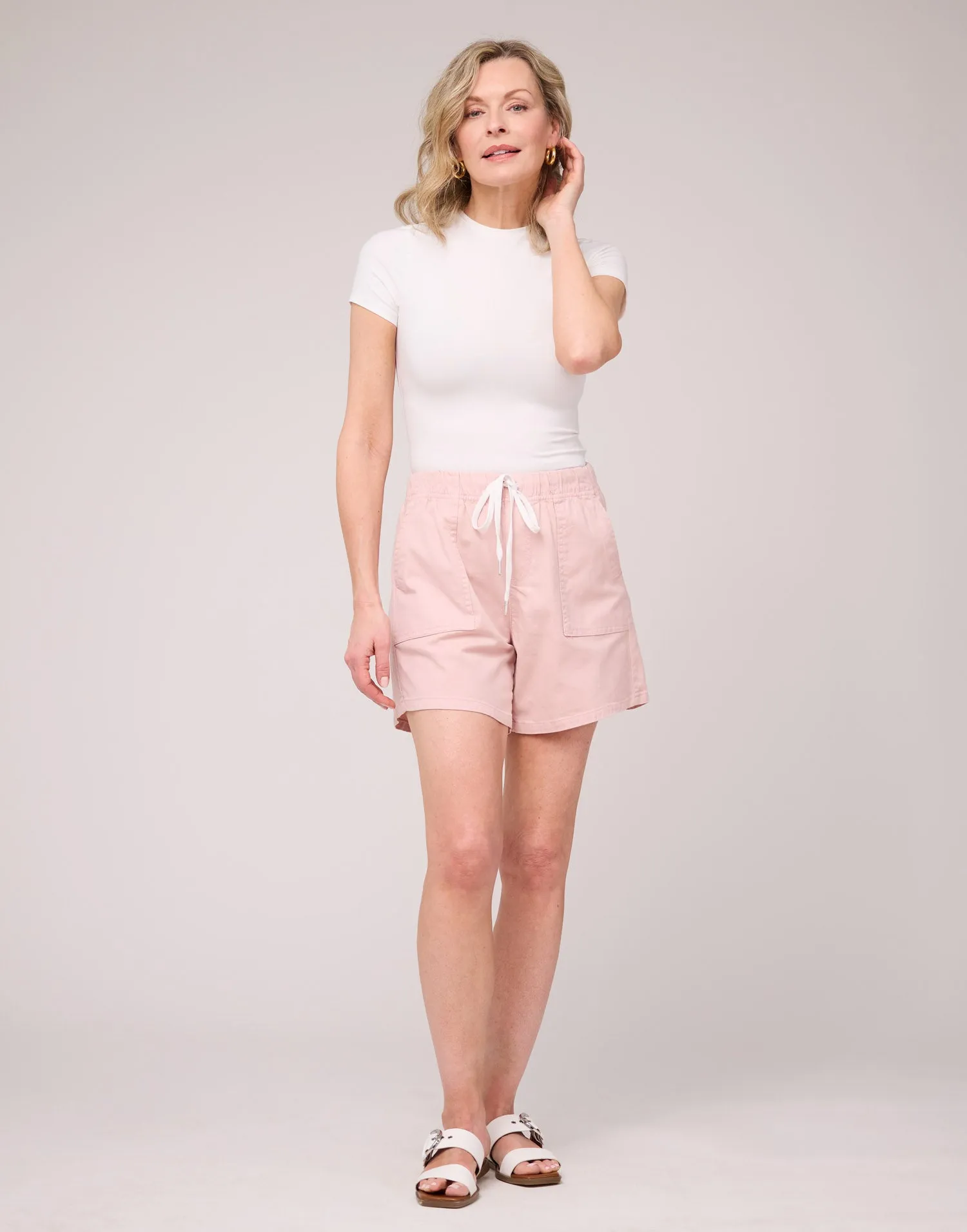 Yoga Jean Shorts Vanilla Rose