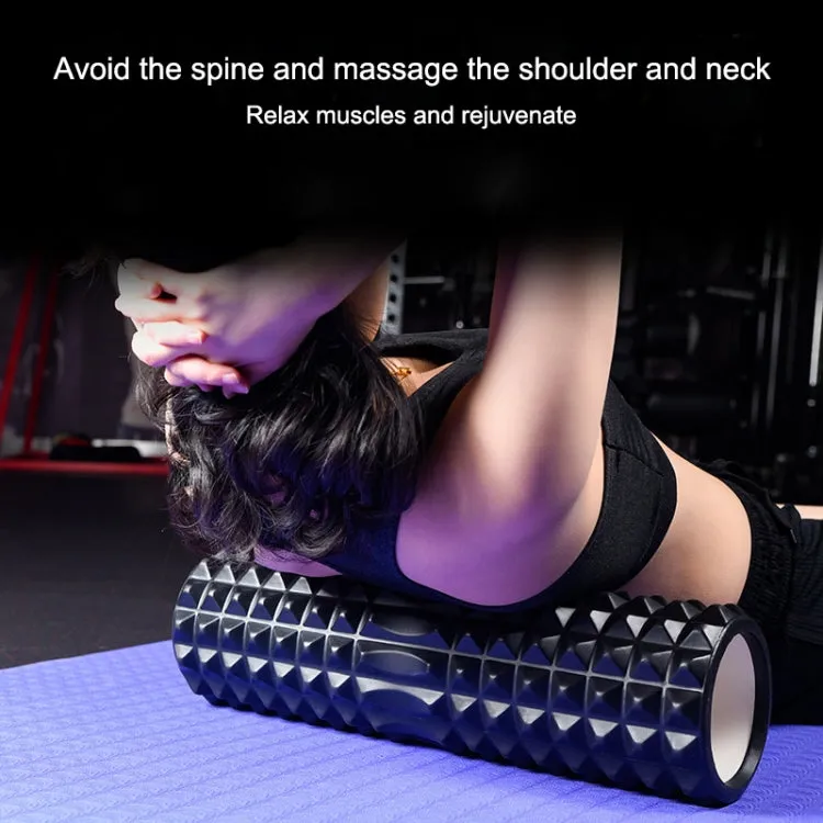 Yoga Pilates Fitness EVA Roller Muscle Relaxation Massage, Size: 33cm x 13cm (Black)