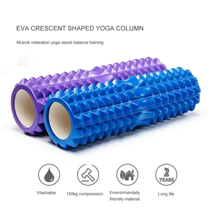 Yoga Pilates Fitness EVA Roller Muscle Relaxation Massage, Size: 33cm x 13cm (Black)