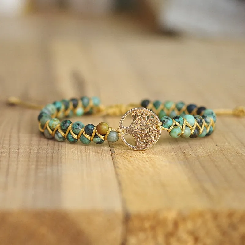 Yoga Wrap Bangle Tree of Life Bracelet