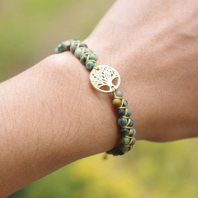 Yoga Wrap Bangle Tree of Life Bracelet