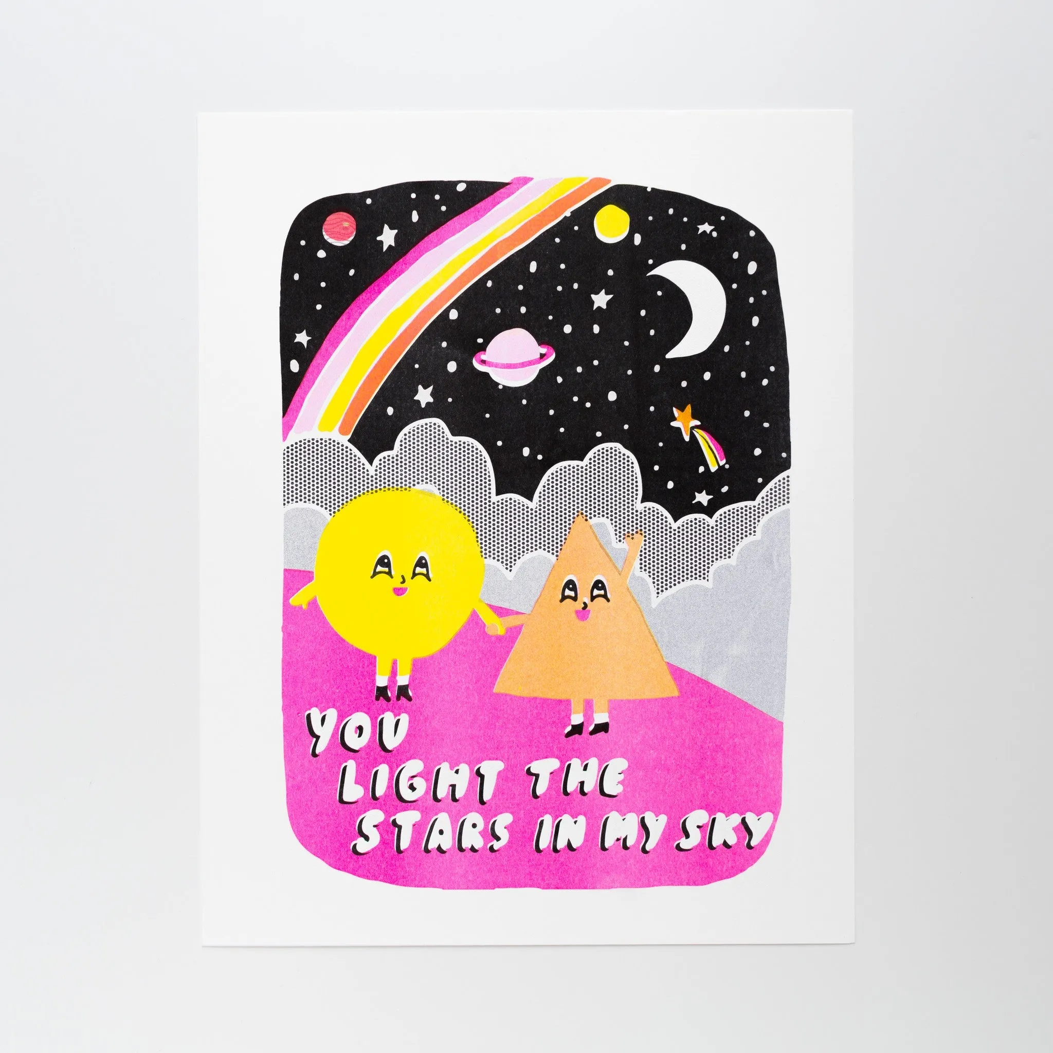 You Light The Stars - Risograph Print