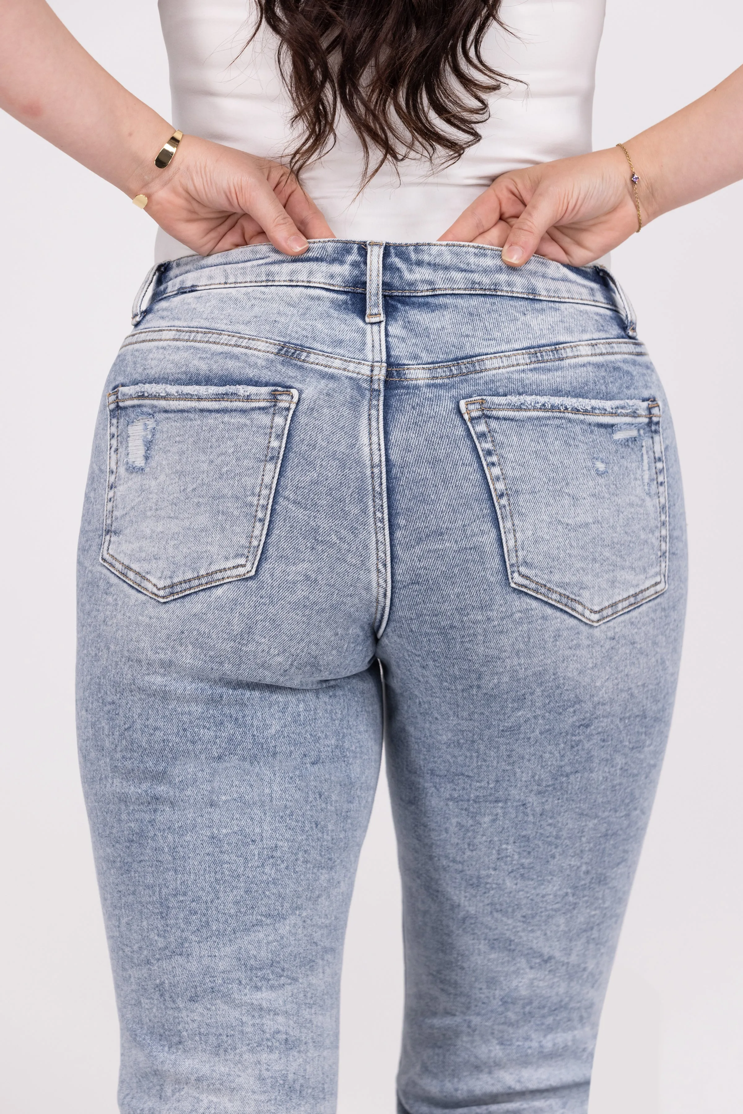 You Owe It To Yourself from Lovervet: High-Rise Tummy Control Ankle Straight Leg Denim