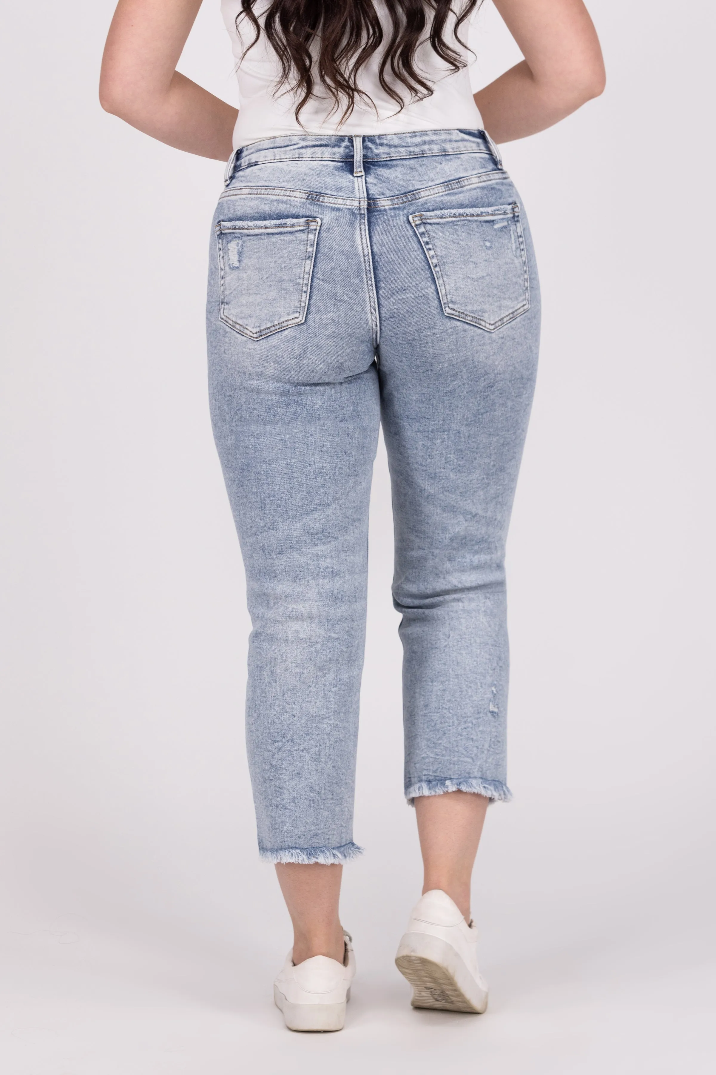 You Owe It To Yourself from Lovervet: High-Rise Tummy Control Ankle Straight Leg Denim