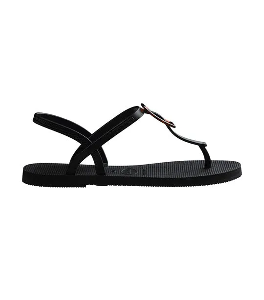 You Paraty Buckle Turtle Sandals Black