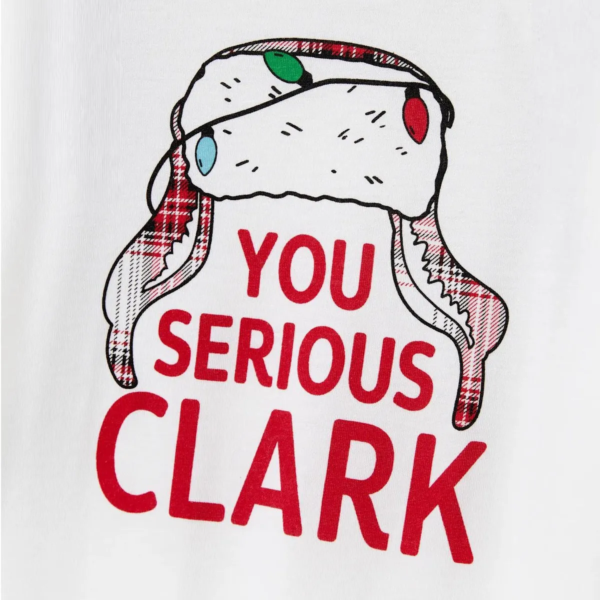 You Serious Clark Family Christmas Pajamas Raglan Sleeve Long Sleeve Plaid Pants with Drawstring and Pockets