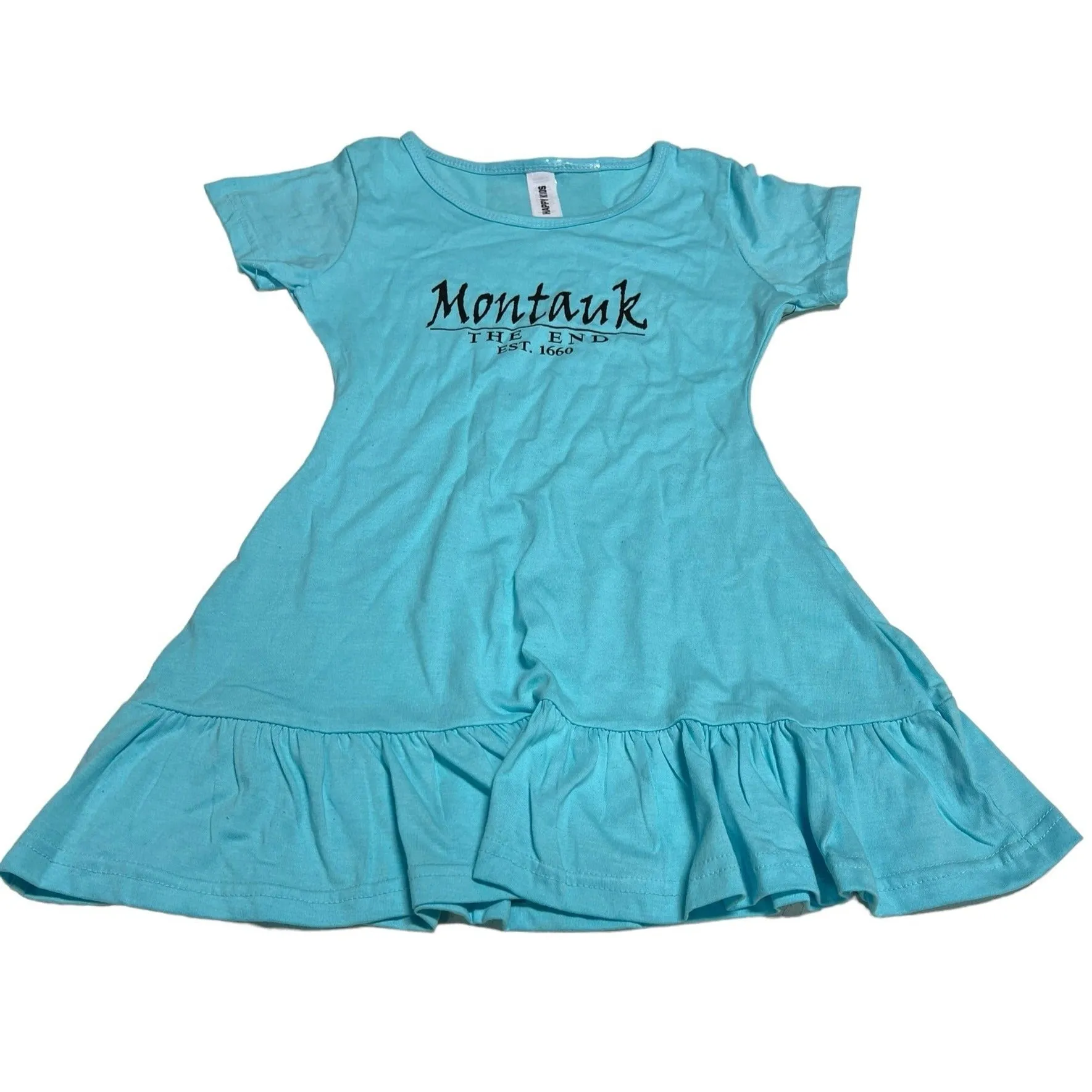 Youth Happy Kids Montauk The End Est 1660 Short Sleeve Sun Dress