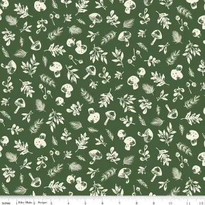 Yuletide Forest Woodland Green Yardage by Katherine Lenius | Riley Blake Designs