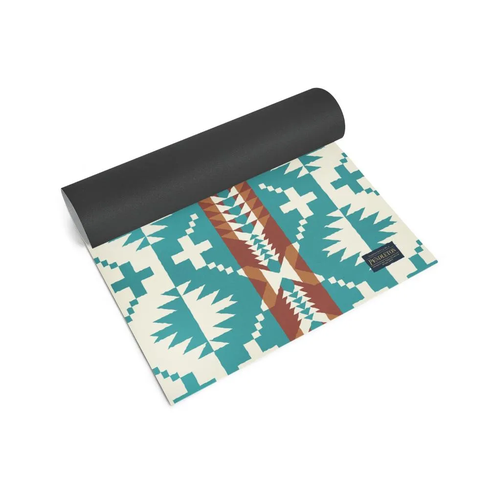 Yune Yoga Mat Pendleton Spider Rock Aqua Floor Pad