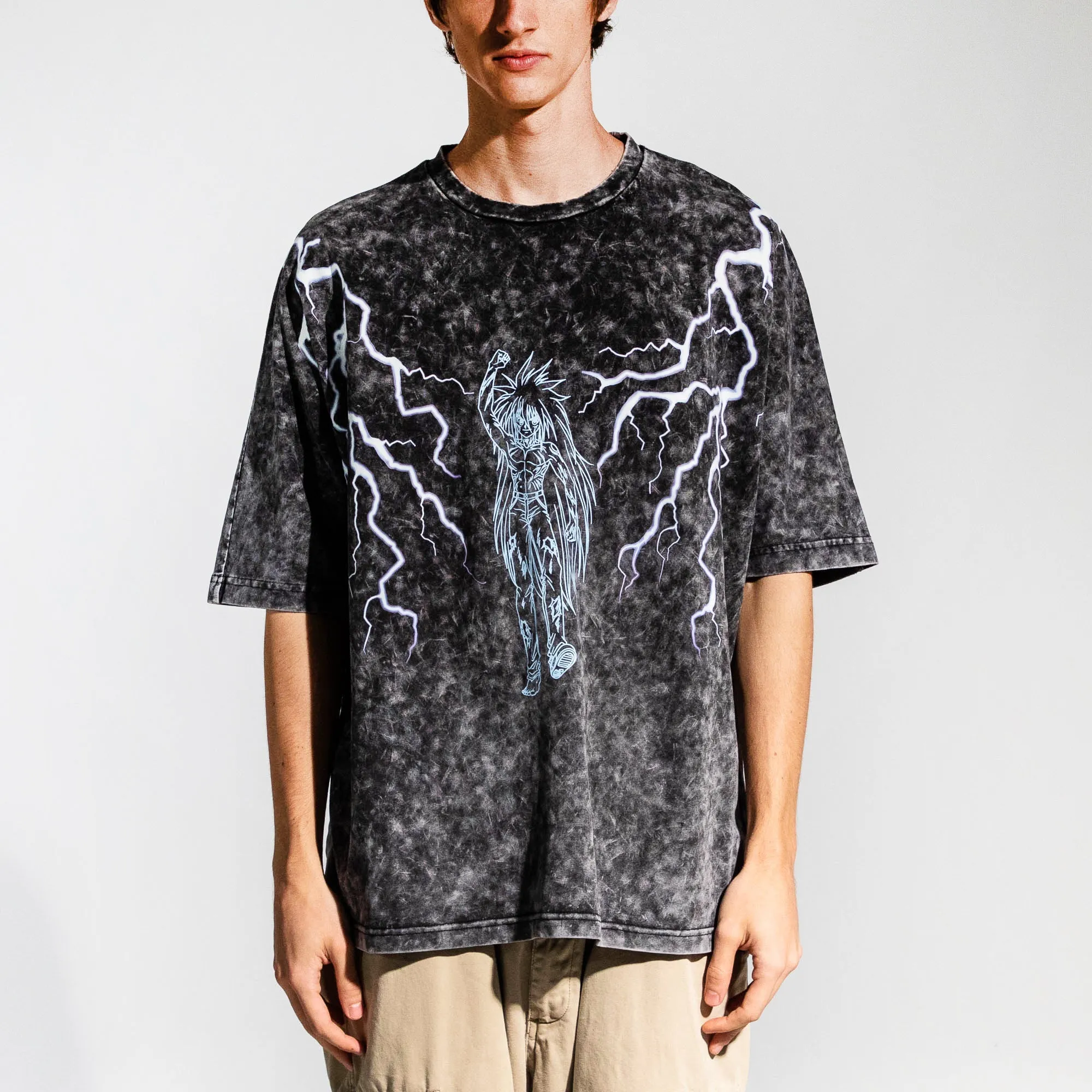 Yusuke Mazoku Black Mineral Wash Tee