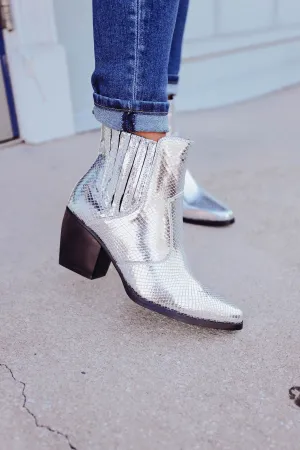 Yvanna Silver Boots by ShuShop