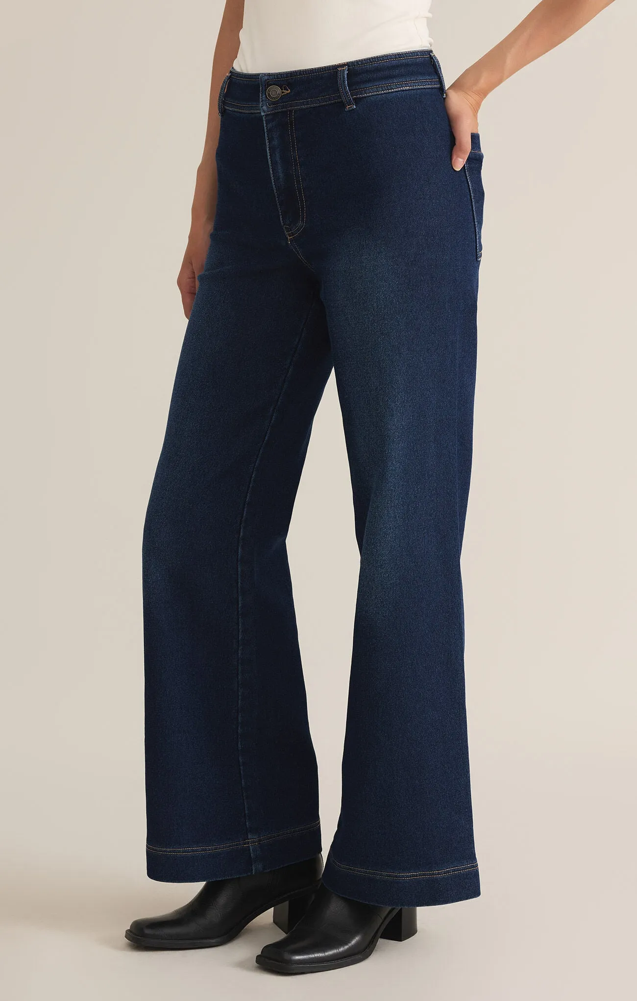 Z SUPPLY - RILYNN WIDE LEG DENIM TROUSER