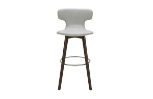 Zach Modern Eco-Leather Bar Stool Gray