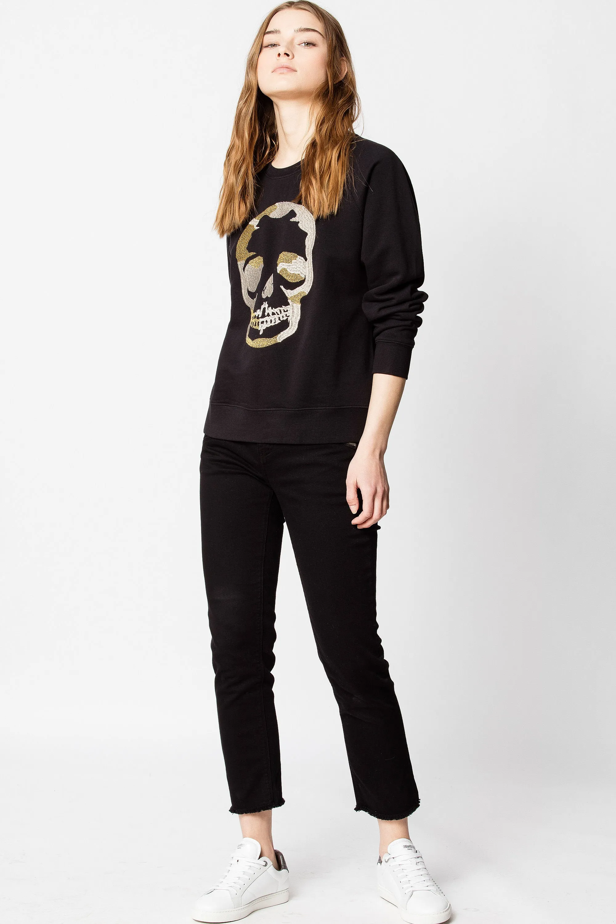 Zadig & Voltaire - Upper Skull Gold Sweatshirt in Noir