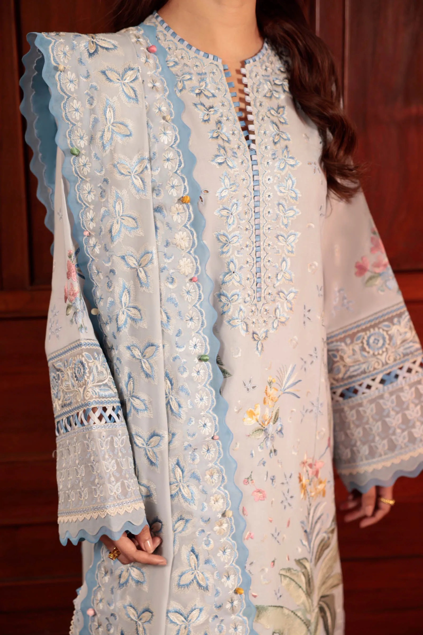 Zaha Luxury Lawn Collection 2024 – ELA (ZL24-01 B)