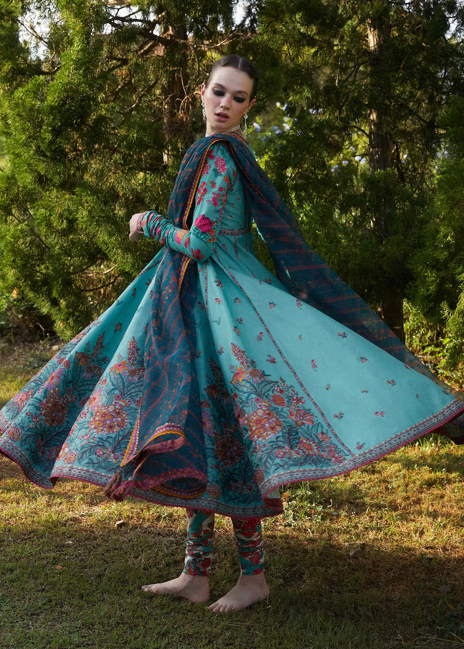 Zaiba Eid Stitched Lawn '24 - Jheel