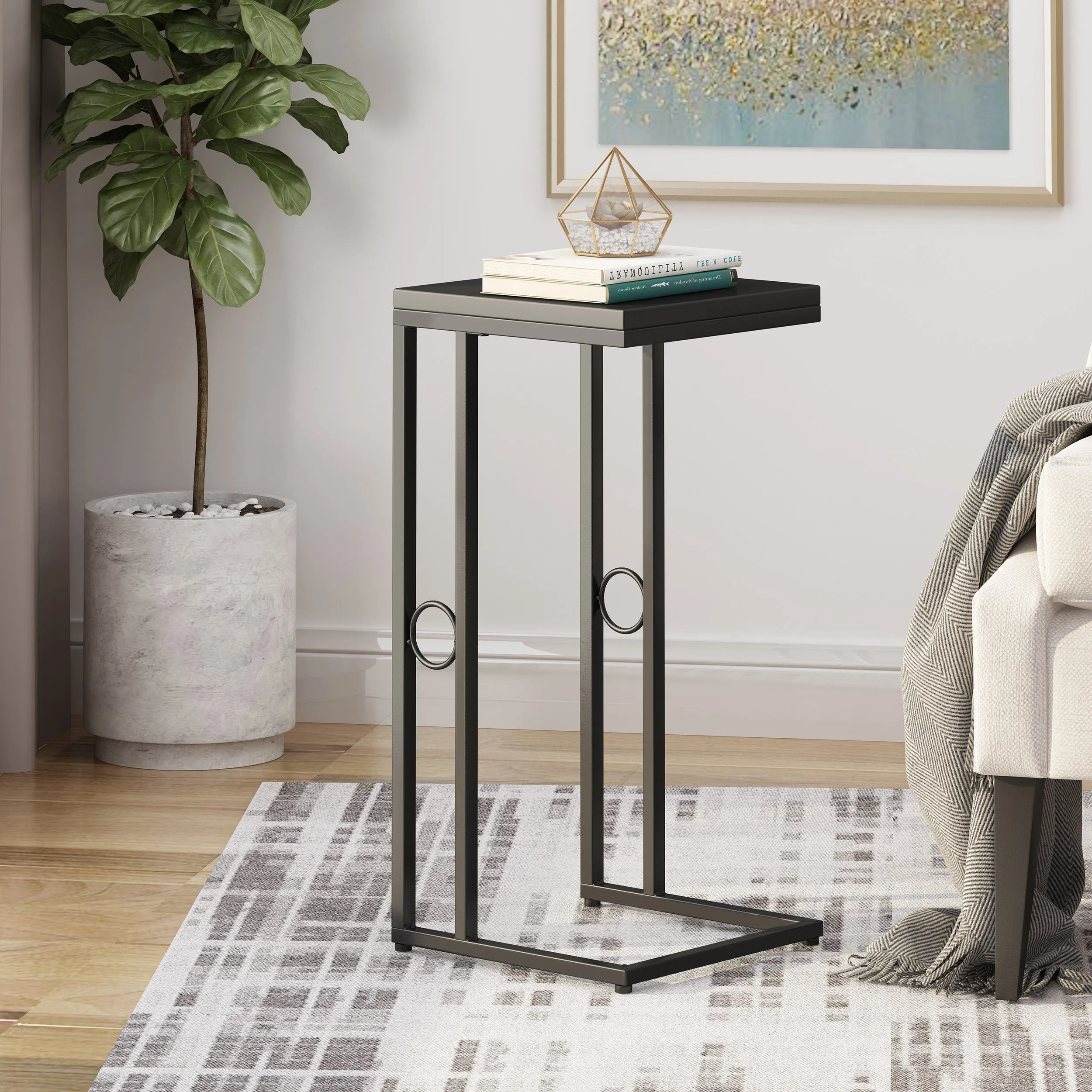 Zakirah Modern Faux Wood End Table