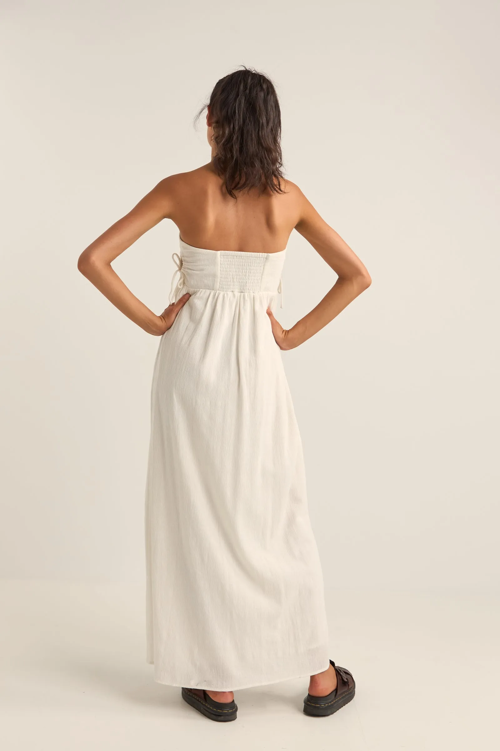 Zali Tie Side Maxi Dress Coconut