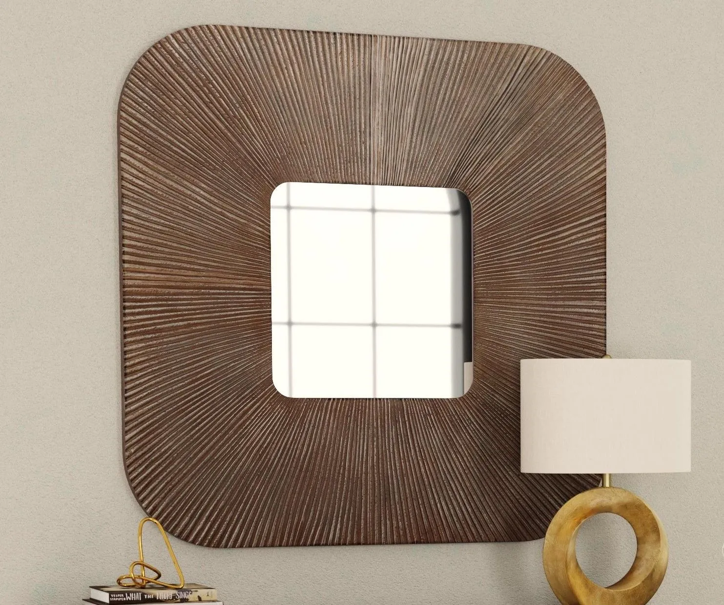 Zamba - Wall Mirror - Pearl Silver