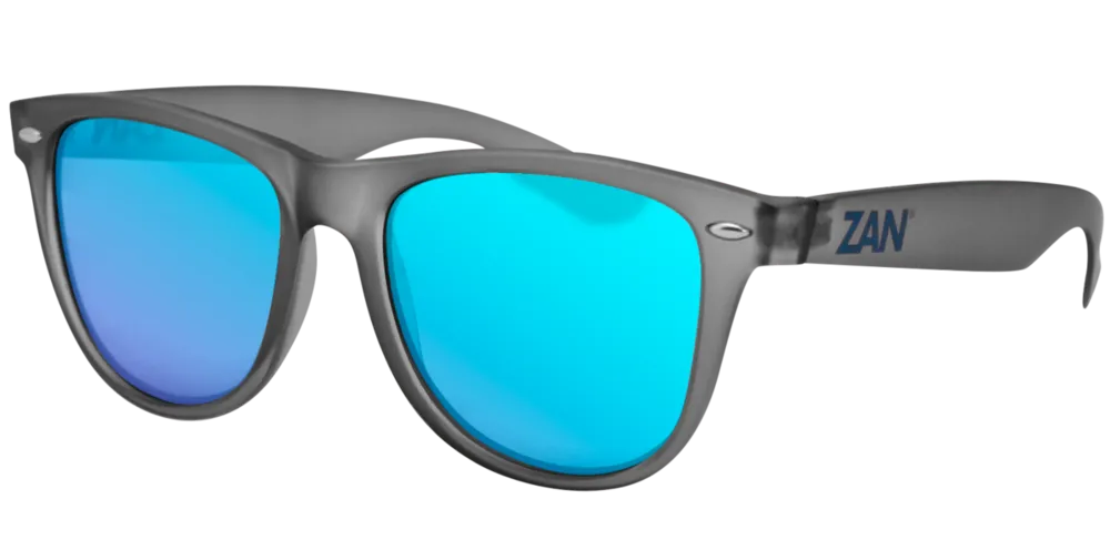 ZANheadgear Minty Matte Gray Frame, Smoked Blue Mirror Lens EZMT03