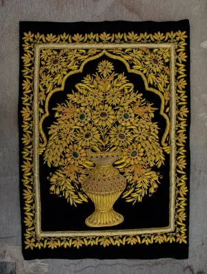 Zardozi Resham Embroidered Wall Hanging