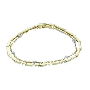 ZB864-Y Bracelet in 14k Gold with Diamonds