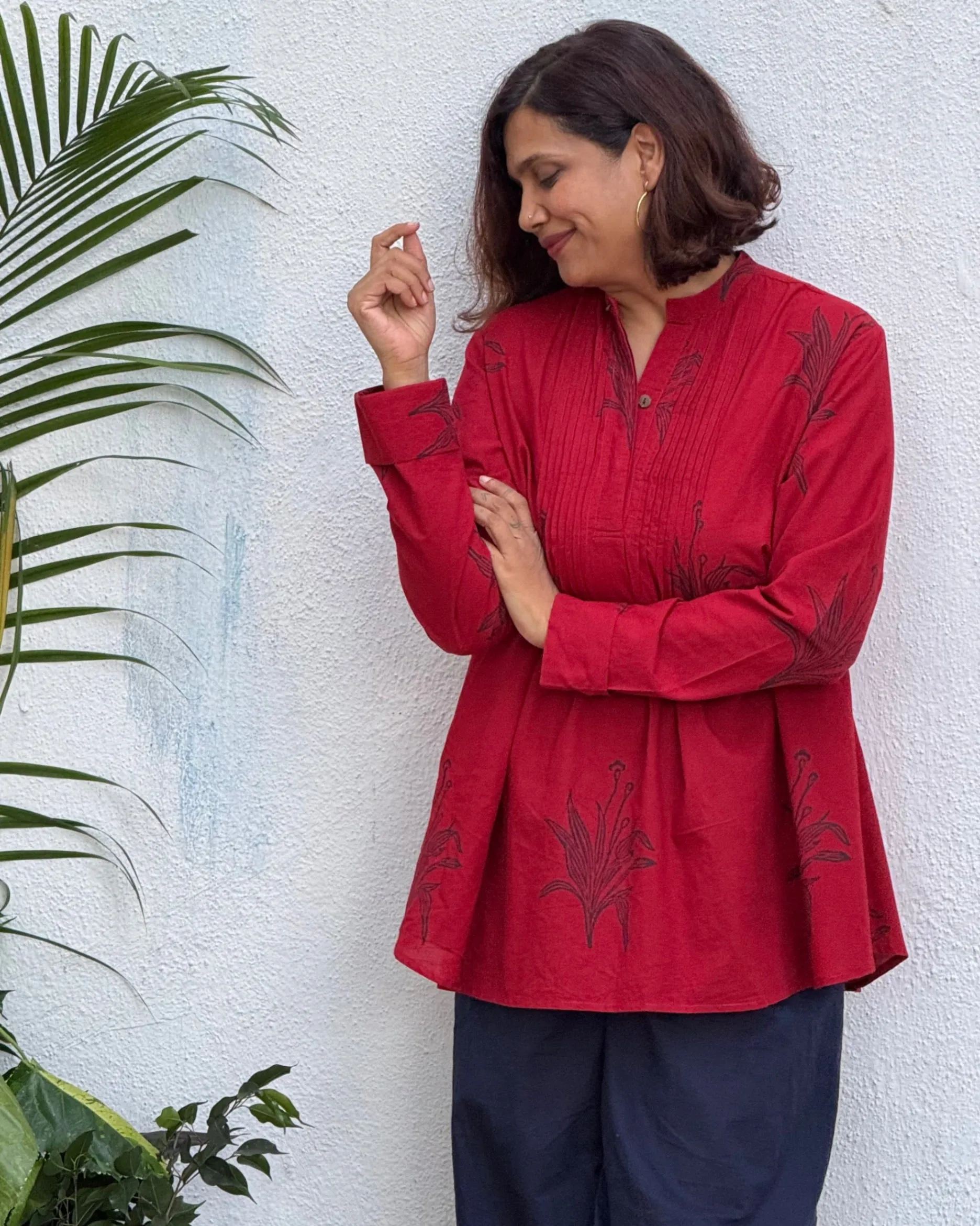 Zebaish Block Printed Cotton Kurti