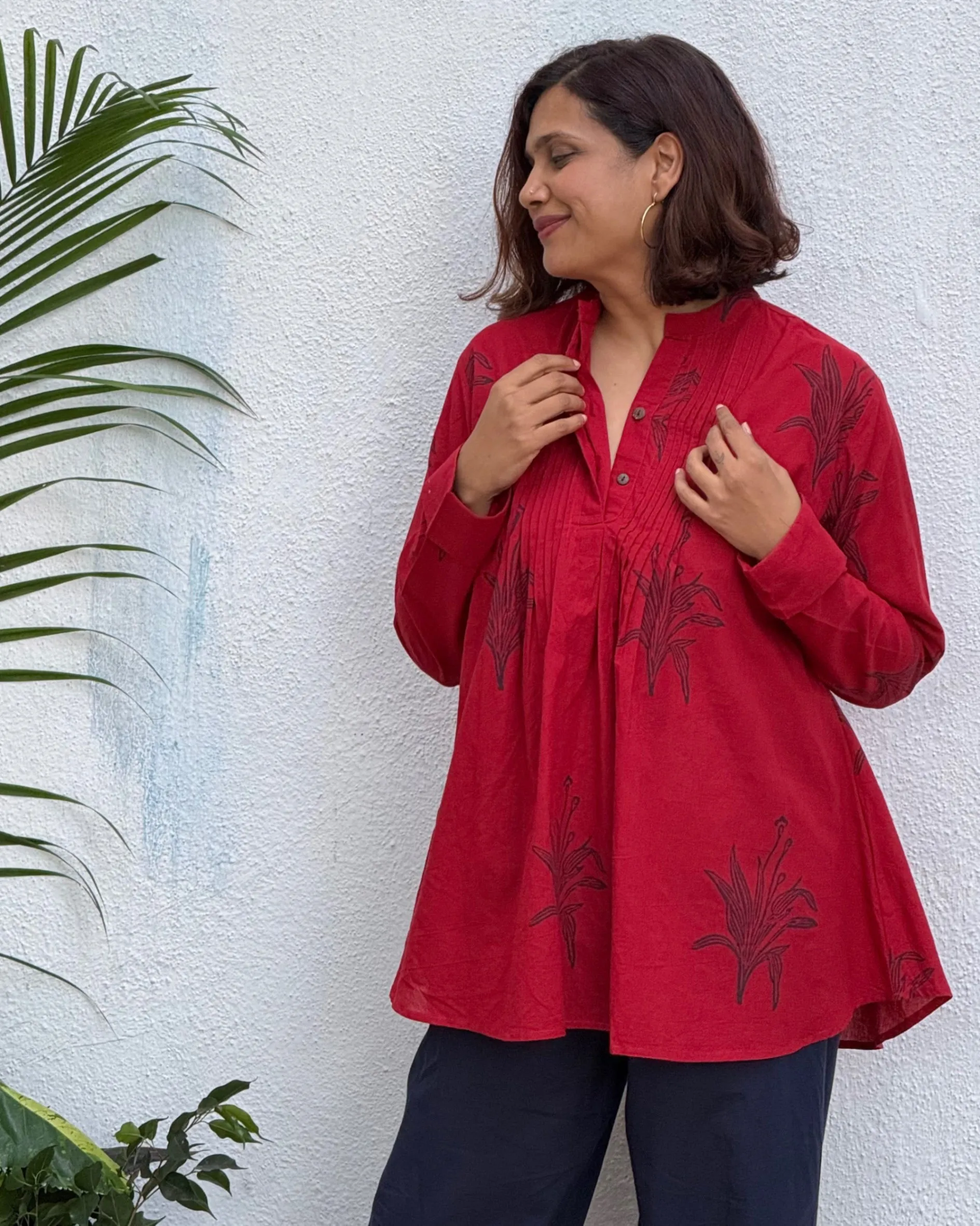 Zebaish Block Printed Cotton Kurti