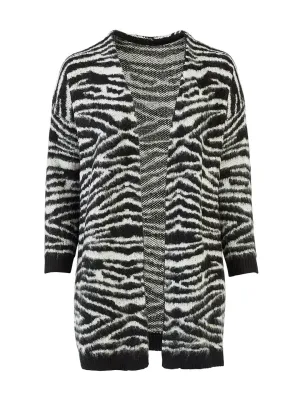 Zebra Print Cozy Cardigan