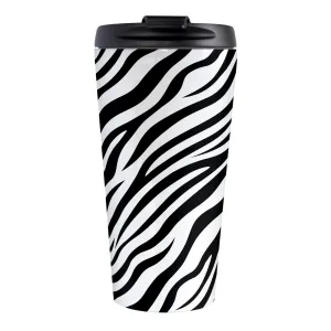 Zebra Print Pattern Travel Mug