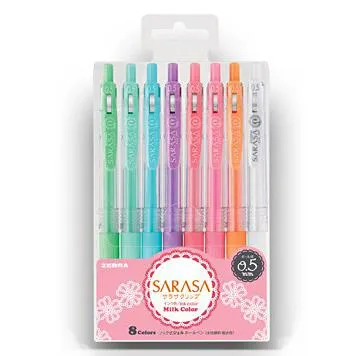 Zebra Sarasa Gel Milk Pen Set - 8pk