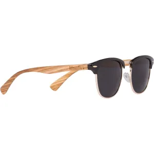 Zebra Wood Half Rim Sunglasses