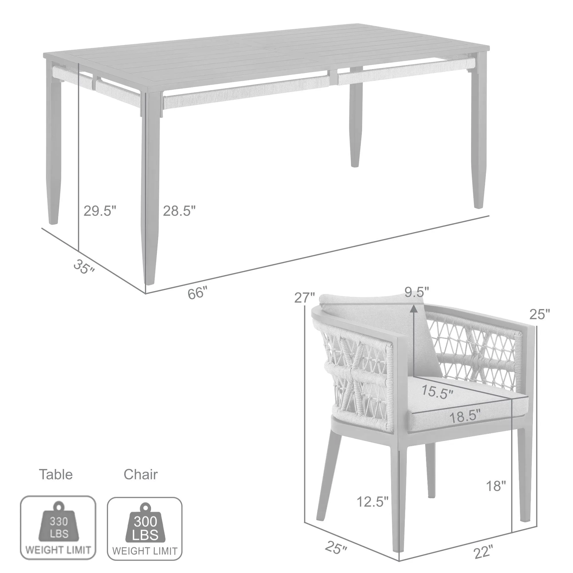 Zella 7-Piece Outdoor Dining Set