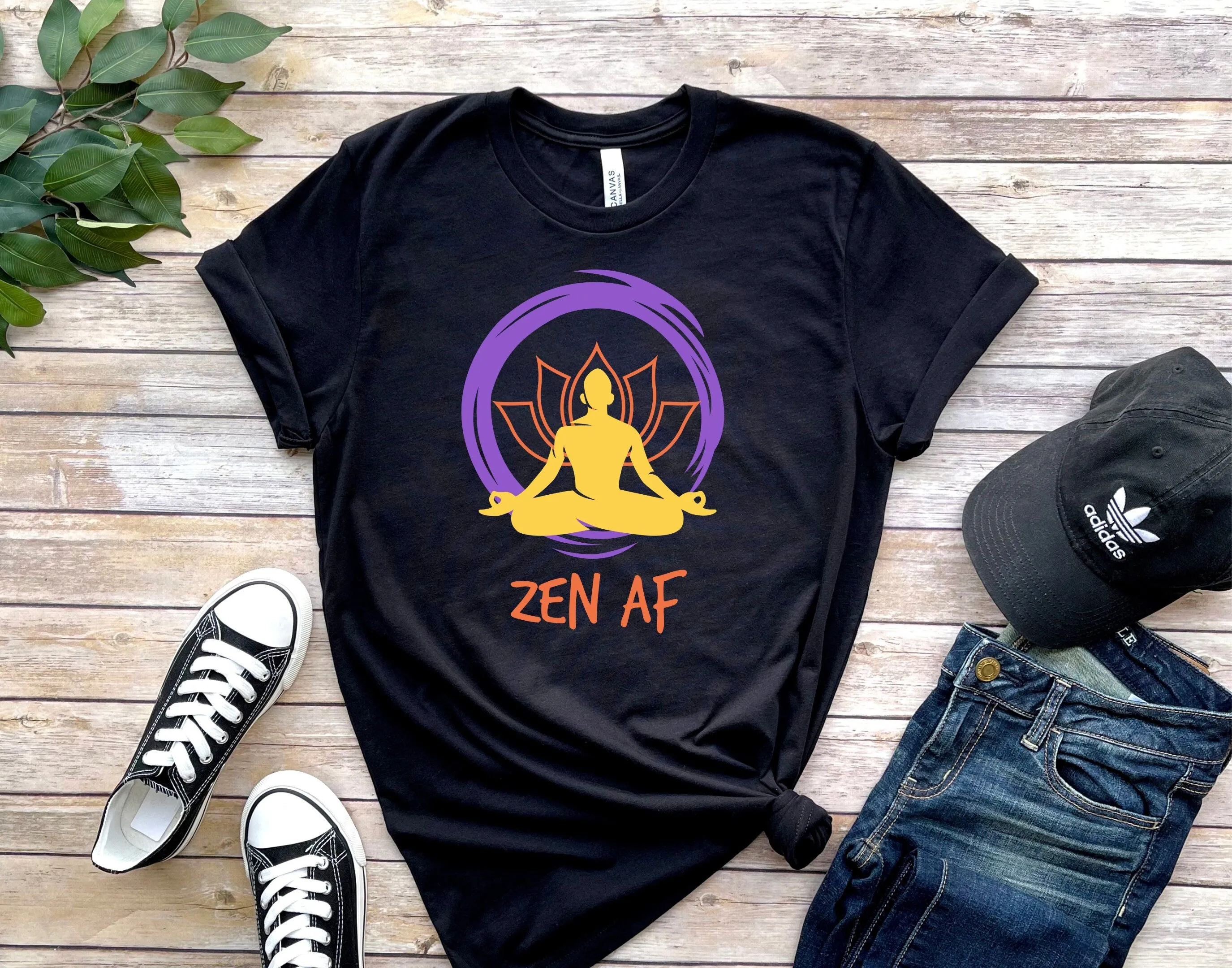 zen AF  T-Shirt, Yoga t SHIRT Meditation Shirt, Yoga Shirt, Yoga Lover Gift, Yoga Gift, Spiritual Shirt, buddhism,zen t  shirt