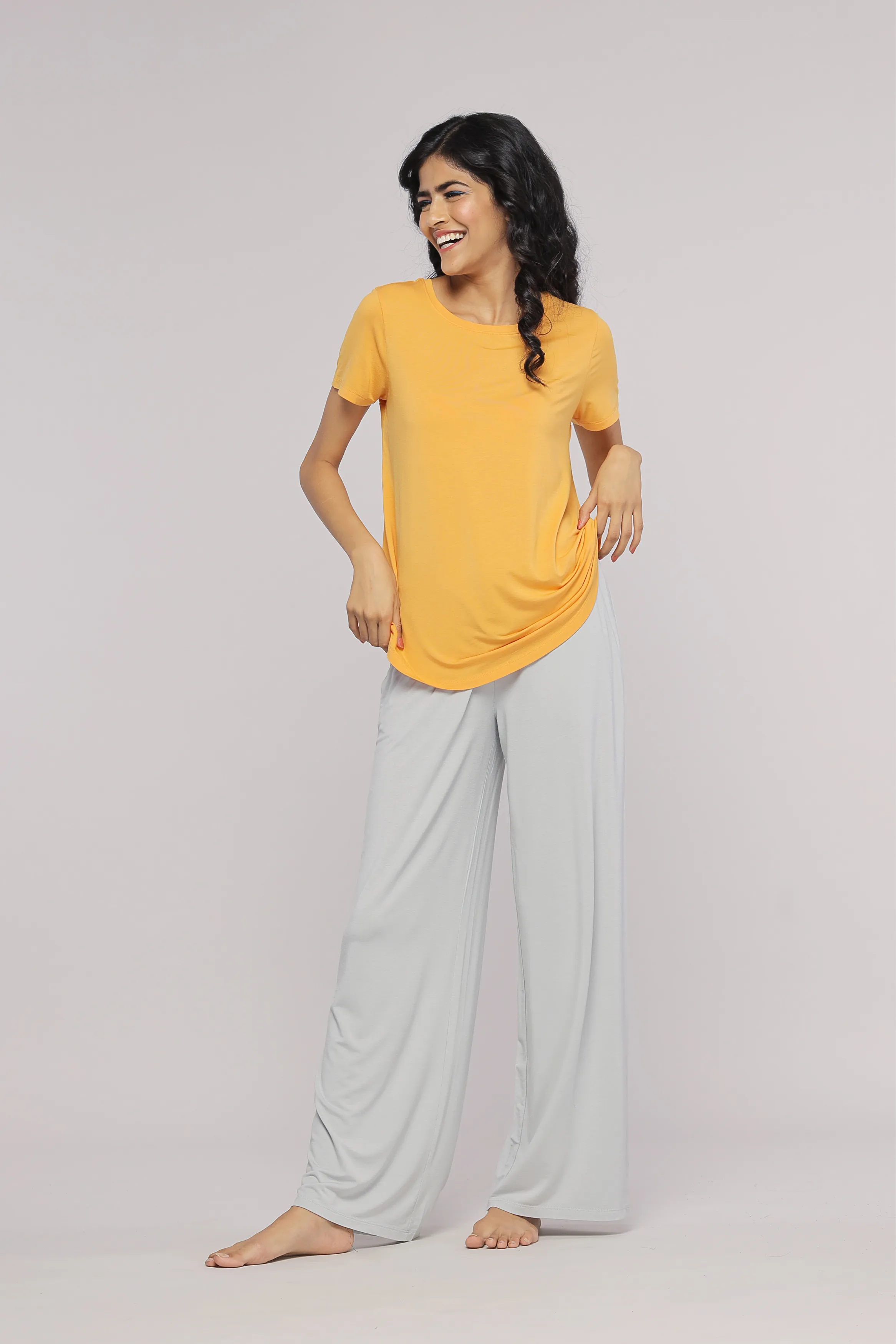 Zen Grey Flared Pajama Set