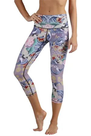 Zen Water Garden Printed Yoga Crops