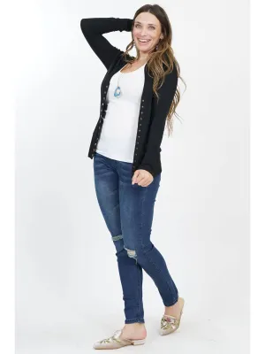 Zenana Plus Size Snap Button Cardigan